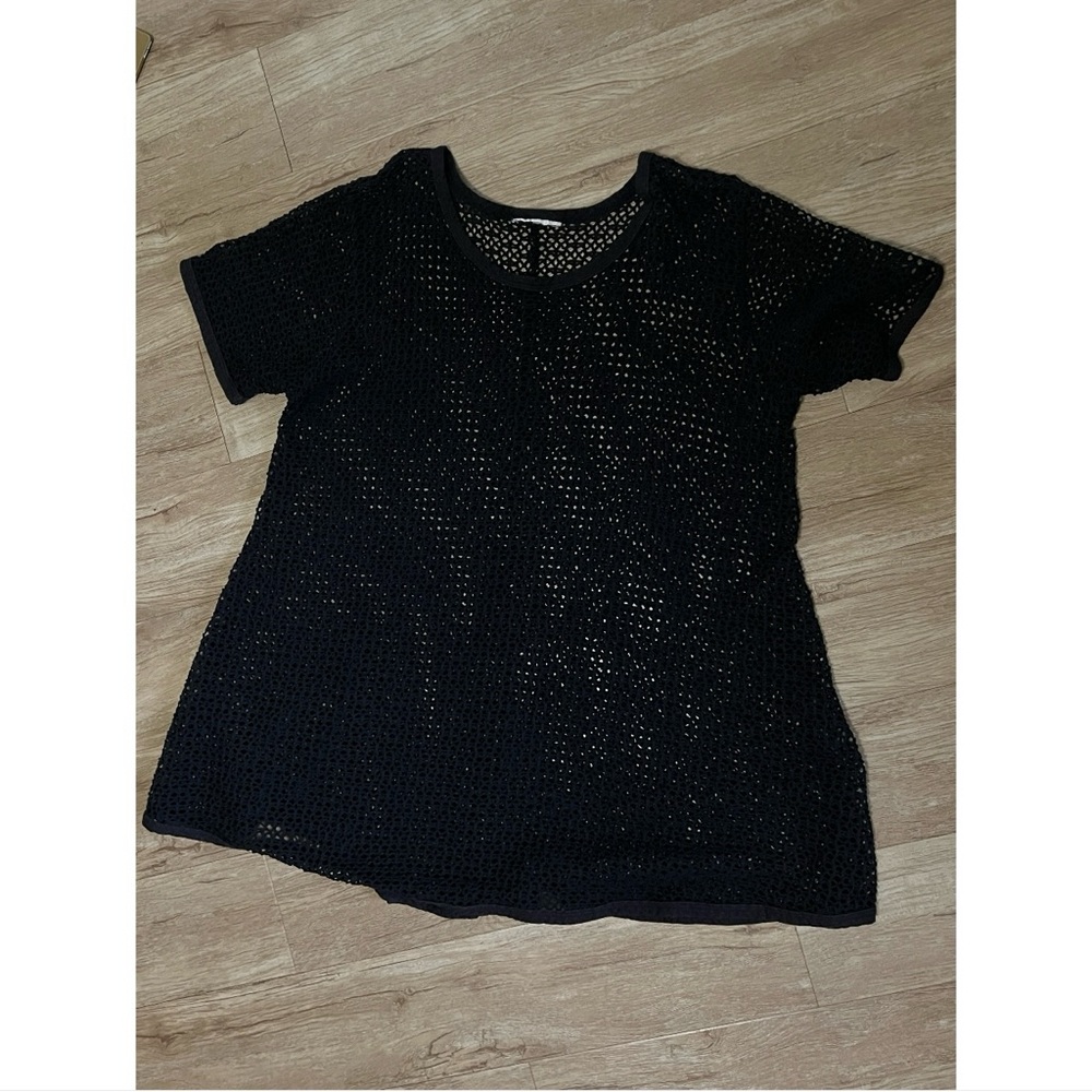 🇨🇦Retro big hole diamond net long tunic or short dress black- versatile style - Picture 14 of 16